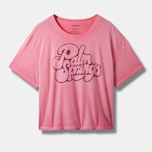 Torrid Palm Springs Relaxed Fit Signature Jersey Crew Neck Crop Tee Size 2 NWOT